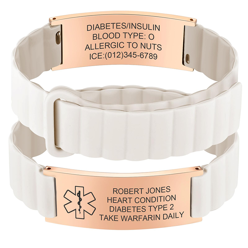 Fitness Tracker Band - Individuelles Medizinisches ID-Armband für Männer und