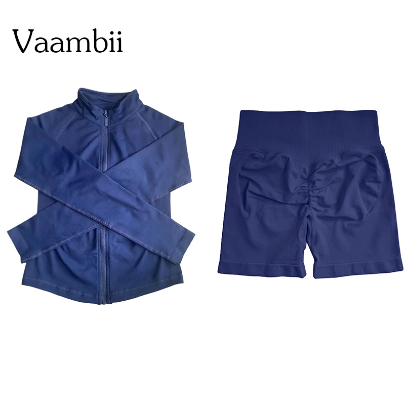 Yoga Fitness Kleidung - Dyna Zippy+Shorts | 4,5-Zoll-Set für umfassendes
