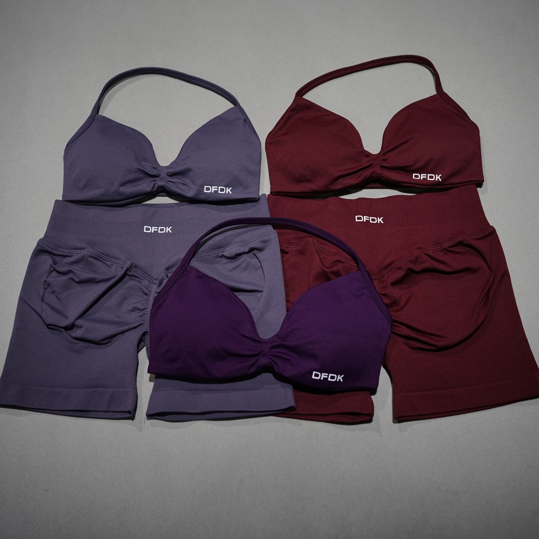 Yoga Fitness Kleidung - DFDK Damen Nahtloses 2-teiliges Fitness-Set mit