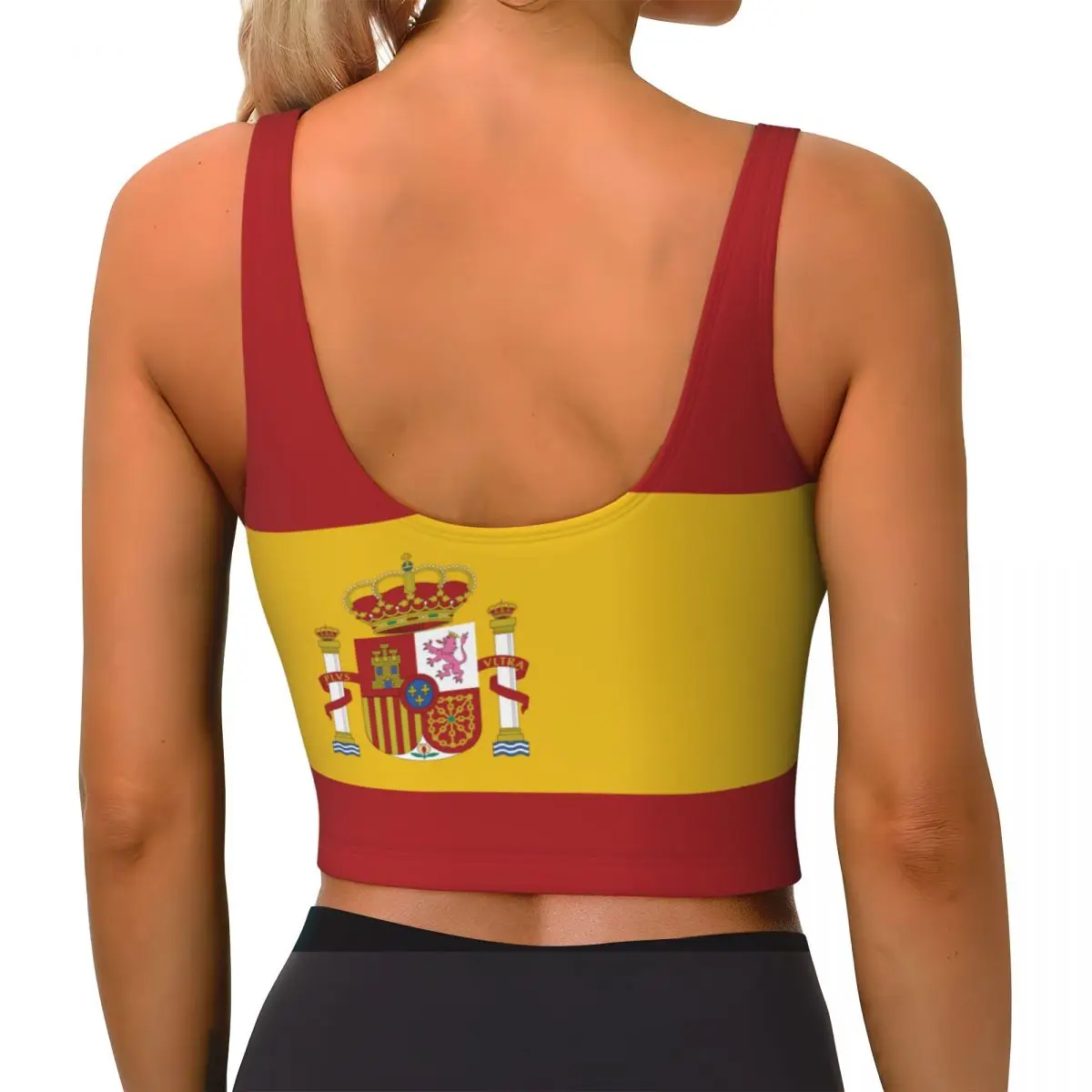 Spanien Flagge Basic Tops Frau – Yoga Fitness Women Bewertung und Preis